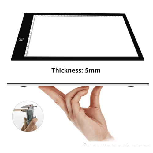 Tablette lumineuse acrylique A4 LED pour panneau de copie